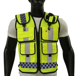 Safety Vest Breathable Mesh High Visibility Construction Security Traffic Uniform for Men Women Hi Vis Workwear