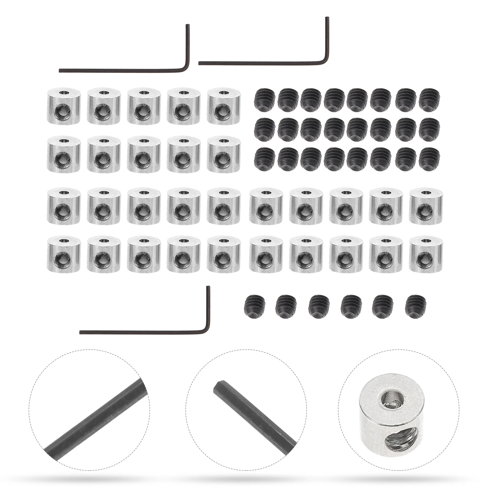 

3 Sets Screw Wrench Accessories Durable Metal Smooth Surface Sturdy Easy Splitter Insignia Name Tags Display Books Lanyards Bags