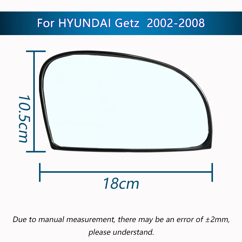 Car Rearview Mirror Glass For Hyundai GETZ 2002 2003 2004 2005 2006 2007 2008/87611-1C000 87621-1C000 /Wing Mirror Lens/Car Part