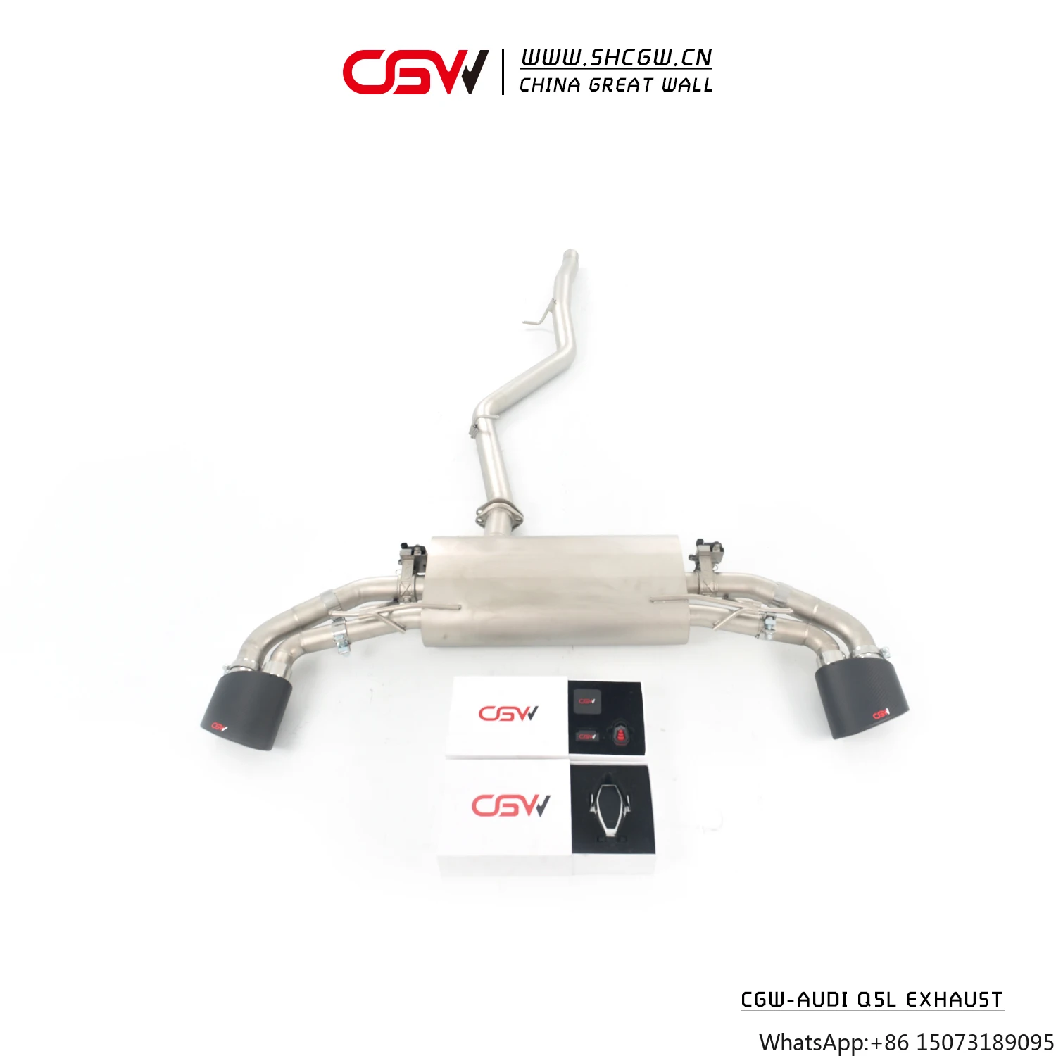 Active Sound 304 Stainless Steel Racing Muffler  Electric Valves Catback Exhaust Pipes  Q5L 2.0T 2018-2025