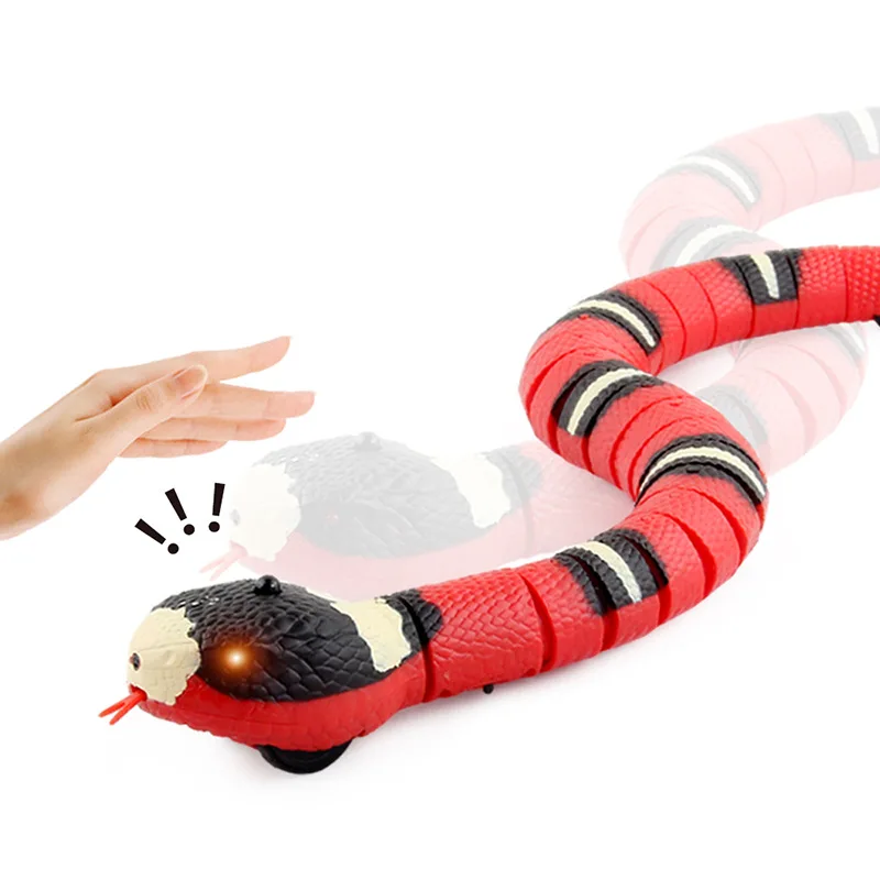 Cats Toys Electric Inductive Obstacle-Avoiding Snake Pet Supplies Simulation Crawl Smart Sensing Avoid Obstacles Electric Snakes