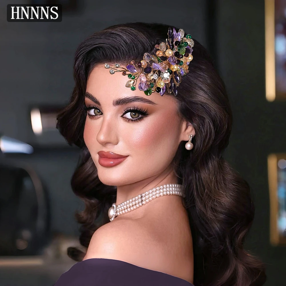 

TOPQUENN Bridal Wedding Gorgeous Haircomb Handmade Diamond Weaving Women's Fashion Banquet Dancing Party Hair Accessories YXA330