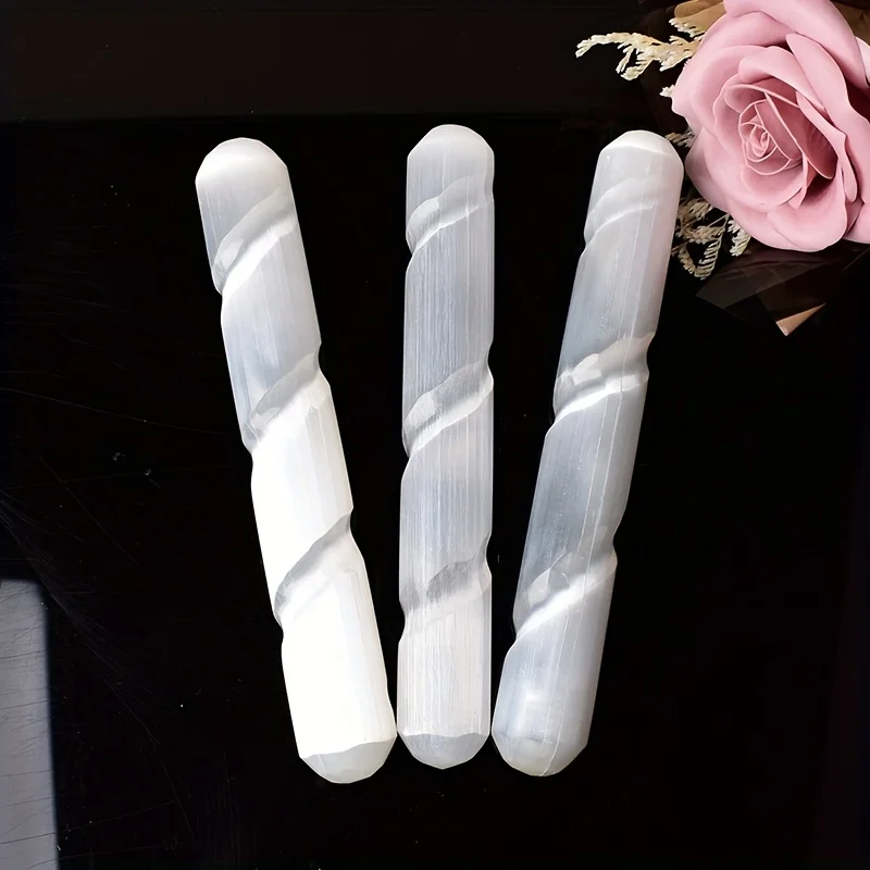 Natural stone nitrite white plaster sticks, desktop decoration gift. Perfect for spiritual and aesthetic enhancement, room decor