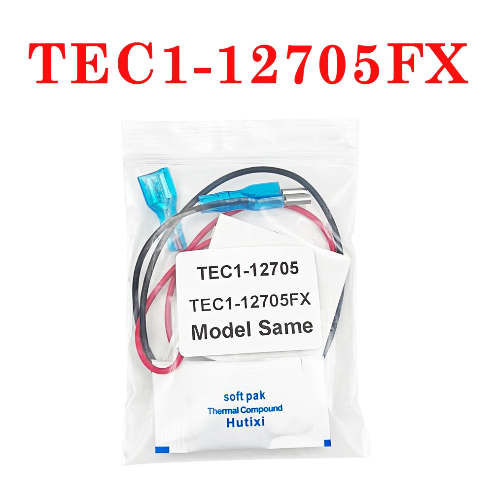 

FUXIN TEC1-12705FX Semiconductor Refrigeration Chip Hot Spot Cooler Suitable For Water Dispenser Car Refrigerator DC12V 40*40mm