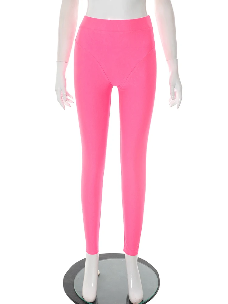 Raar Puss Casual Sportieve Lange Broek Vrouwen 2025, Nieuwe Stijl Effen Hoge Taille Skinny Perzik Hip Look Slanker Eenvoudige Mode Broek