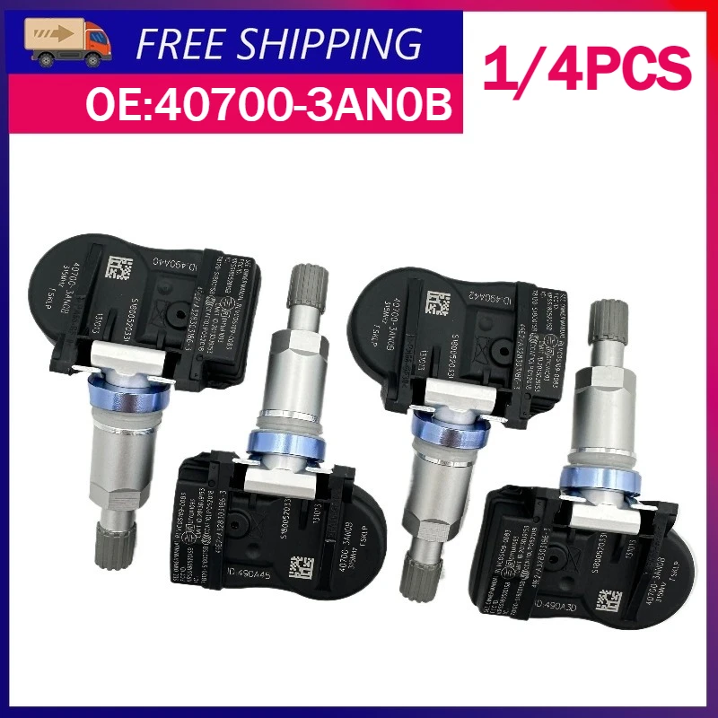 

1/4PCS 40700-3AN0B Tire Pressure Monitor Systems For Nissan Versa Note Sentra NV200 Maxima Frontier TPMS Tire Sensor 315MHz