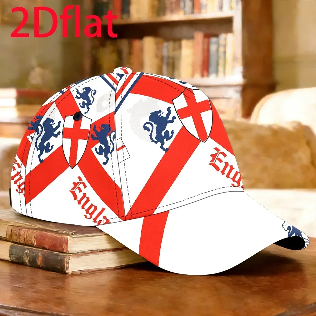 Customization 1pc-2Dflat England St. George'S Cross Emblem Baseball Cap Dancing Graduation Gift Jogging Gift For Mom Sports Base