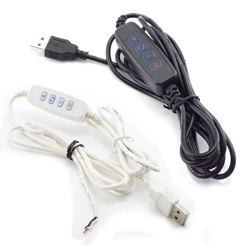 DC 5V LED Dimmer USB Port Power Supply Line Dimming Color-matching Extension Cable With ON OFF Switch Adapter For LED Light Bulb