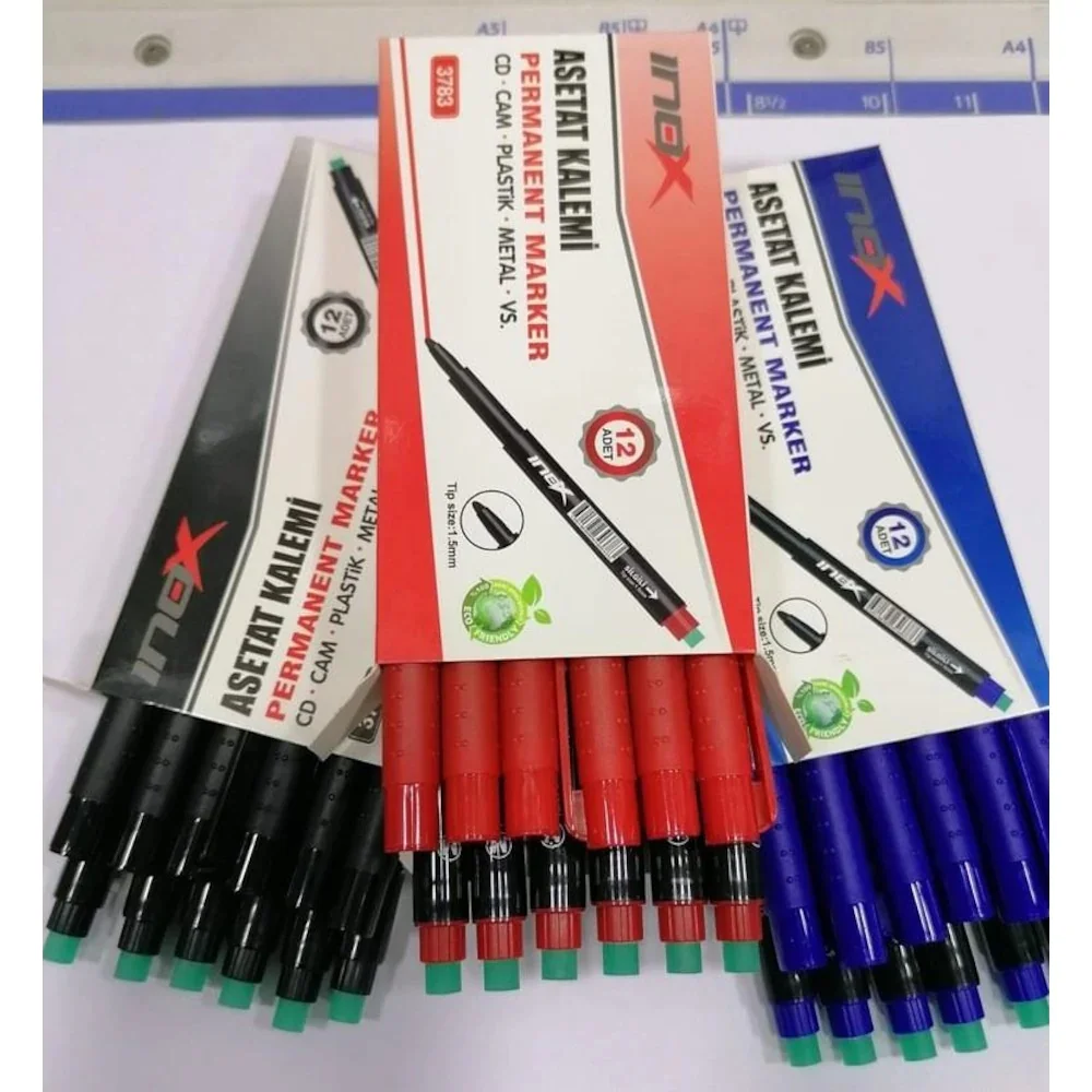 

Inox Cd Acetate Pen M Nib 1.5mm 12 Li (Red)