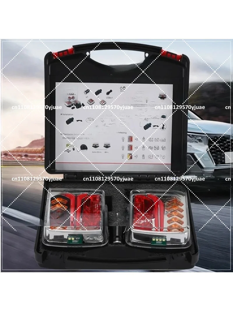 12V 24V 30M Wireless Magnetic LED Trailer Tail Light, Rear Brake Signal Warning Light for RV Camper Truck