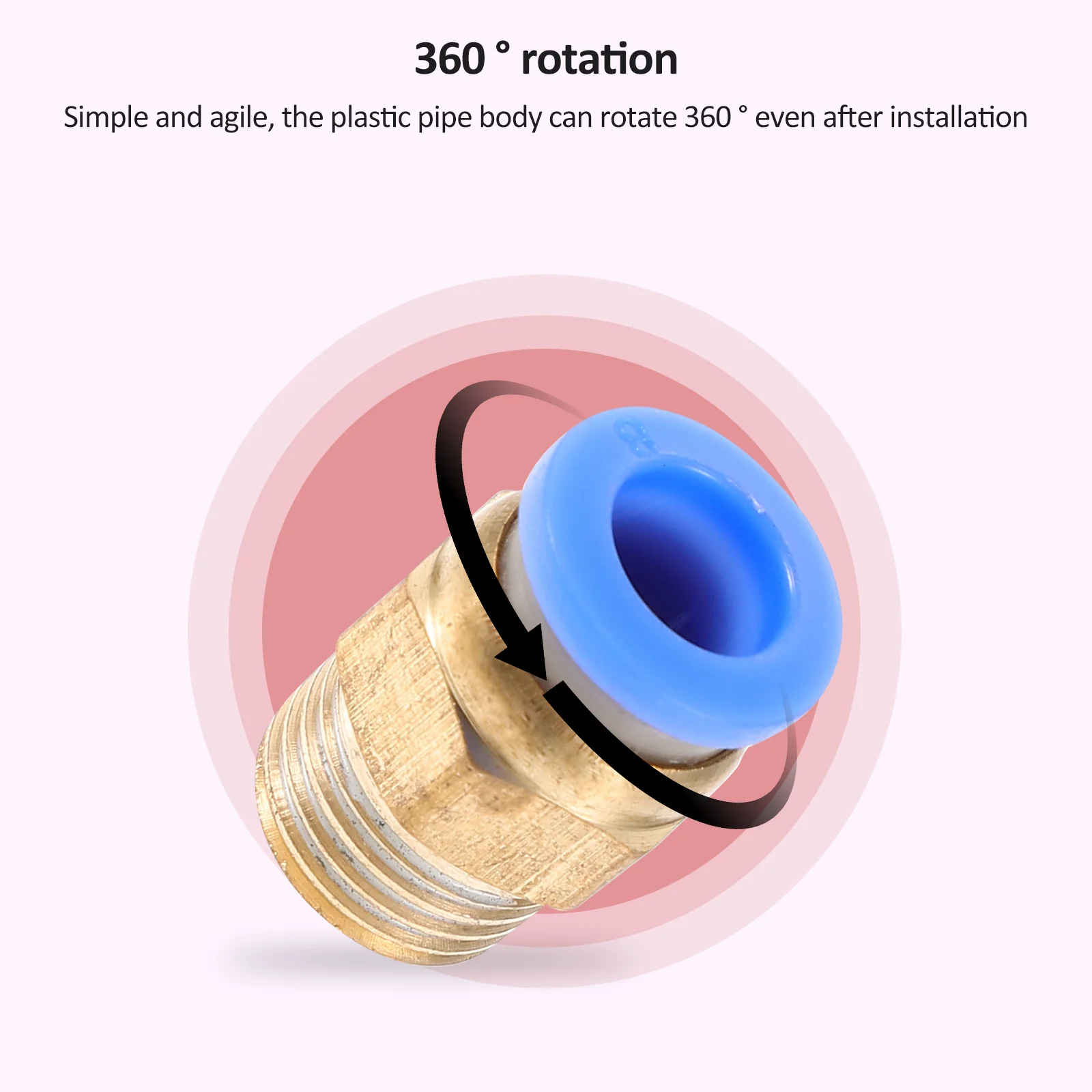 

5Pcs Air Hose Quick Connect Straight Coupling ABS Copper Pneumatic Fitting Efficient Installation Industrial Air Compressor