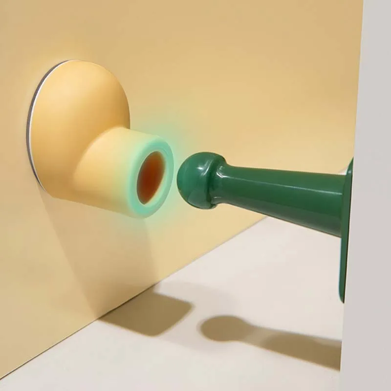 Perforation-free Silicone Door Suction Self-adhesive Door Stopper Inhalation Door Touch Bedroom Anti-collision Silent Door Stop