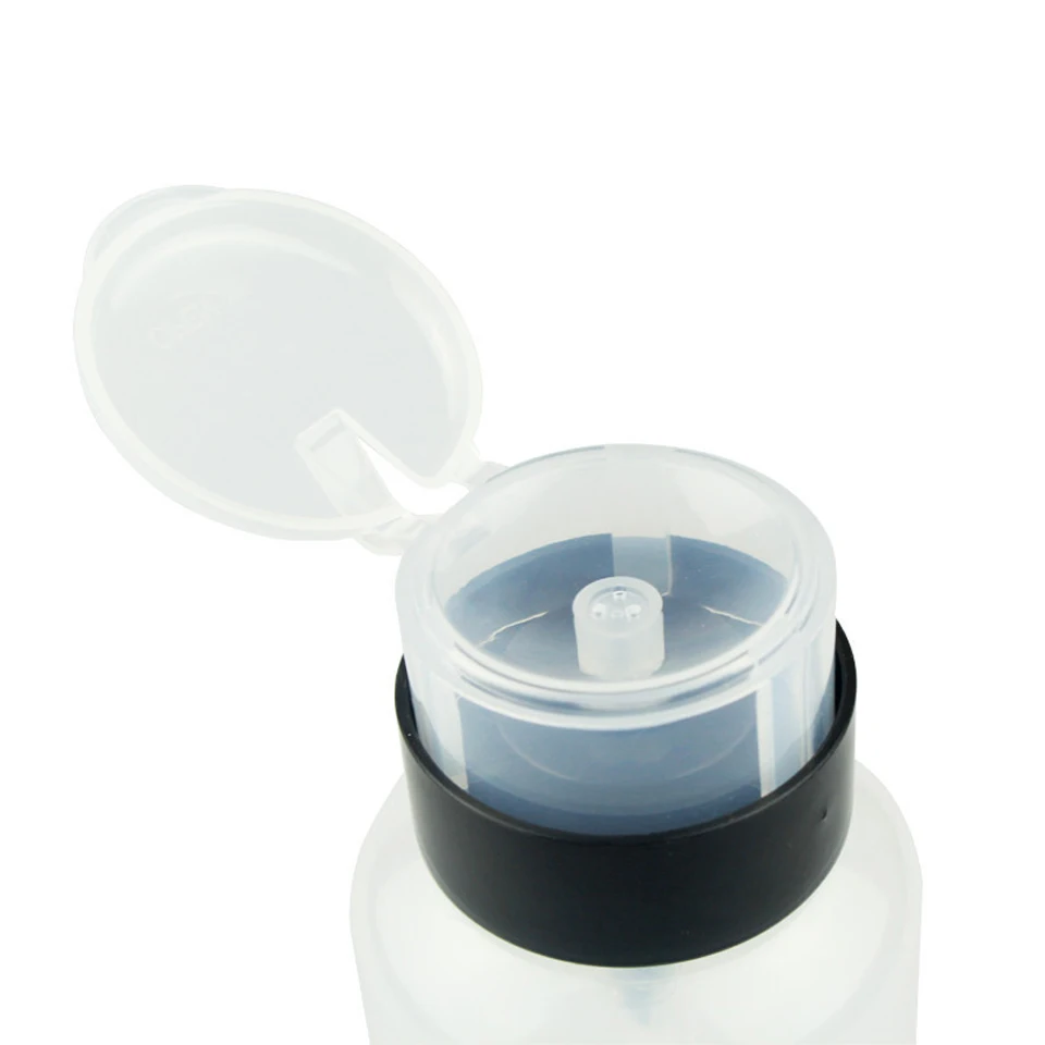 1PC 200ML Tragbare Presse Flasche Pumpe Container Mit Schloss Für Parfüm Sub-abfüllung Nail art Make-Up Spray nachfüllbare Flaschen