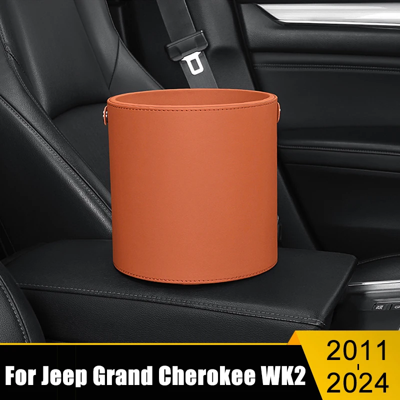 

For Jeep Grand Cherokee WK2 2011 2012 2013 2014 2015 2016 2017 2018 2019 2020 Car Circular Trash Can Garbage Pocket Sundries Bin