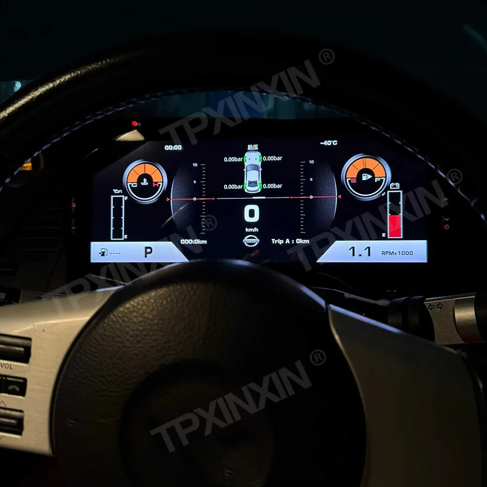 12.3 Inch Digital Cluster For Nissan 350 370Z 2002-2008 LCD Instrument Panel Update 2025 Speedometer Odometer Dashboard Display