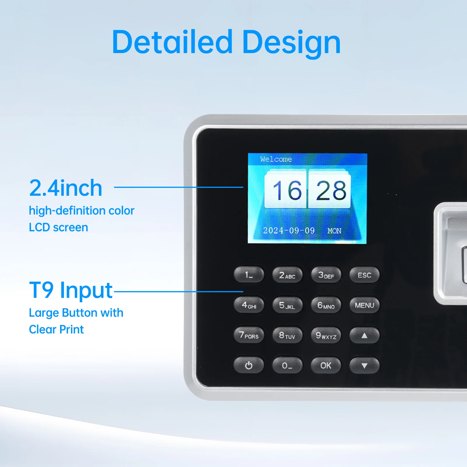 BISOFICE Biometric Time Clock Attendance Machine for Employees Biometric In and Out Punching Support 1000pcs Fingerprint