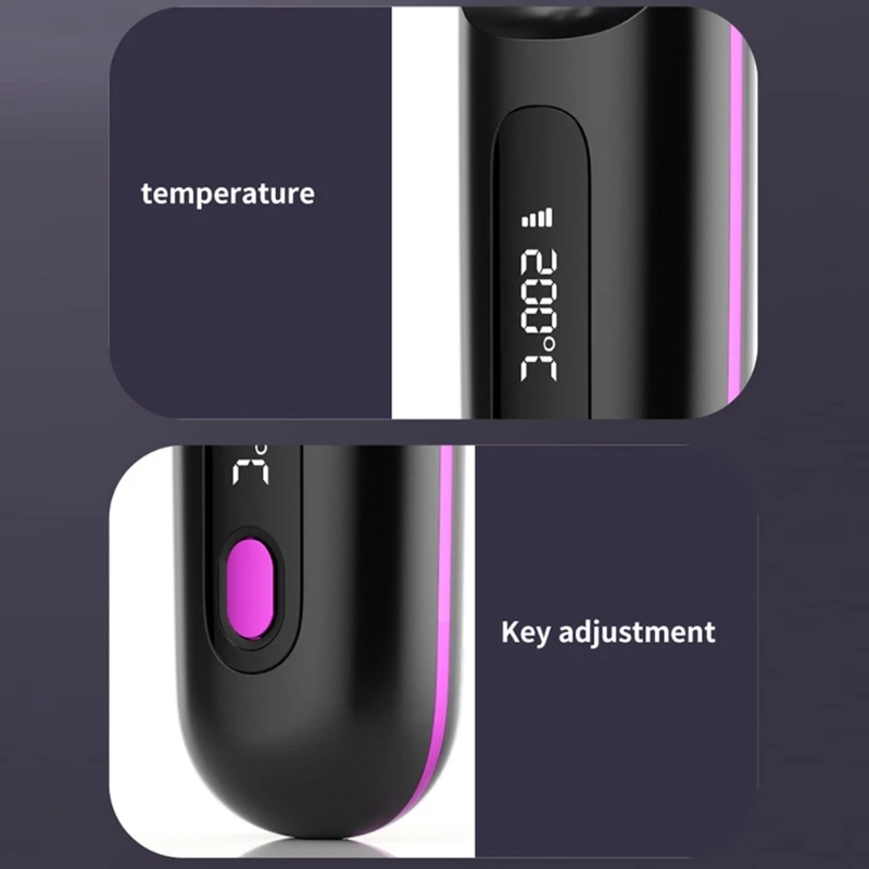 فرشاة تمليس الشعر، مشط عملي للشعر، تسخين سيراميك كهربائي، مشط شعر مستقيم قابل لإعادة الشحن