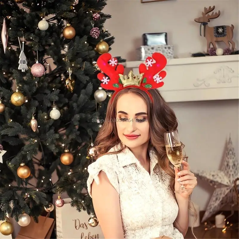 Accessori per feste Natale Elk Antler Headband Stagional Festival Props Family Gathering Family Gathering Party Hairhoop