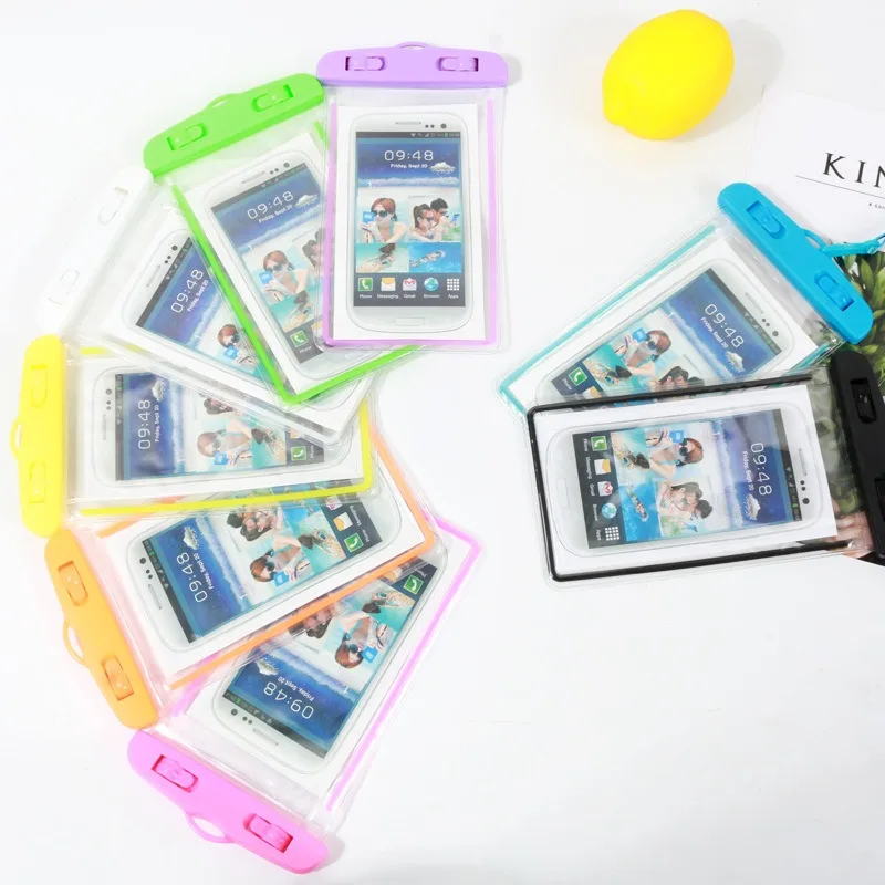 1Pc Transparent Mobile Phone Waterproof Pouch for Outdoor Beach Pool Swimming Drifting Diving Cellphone Cover Bag Organizer