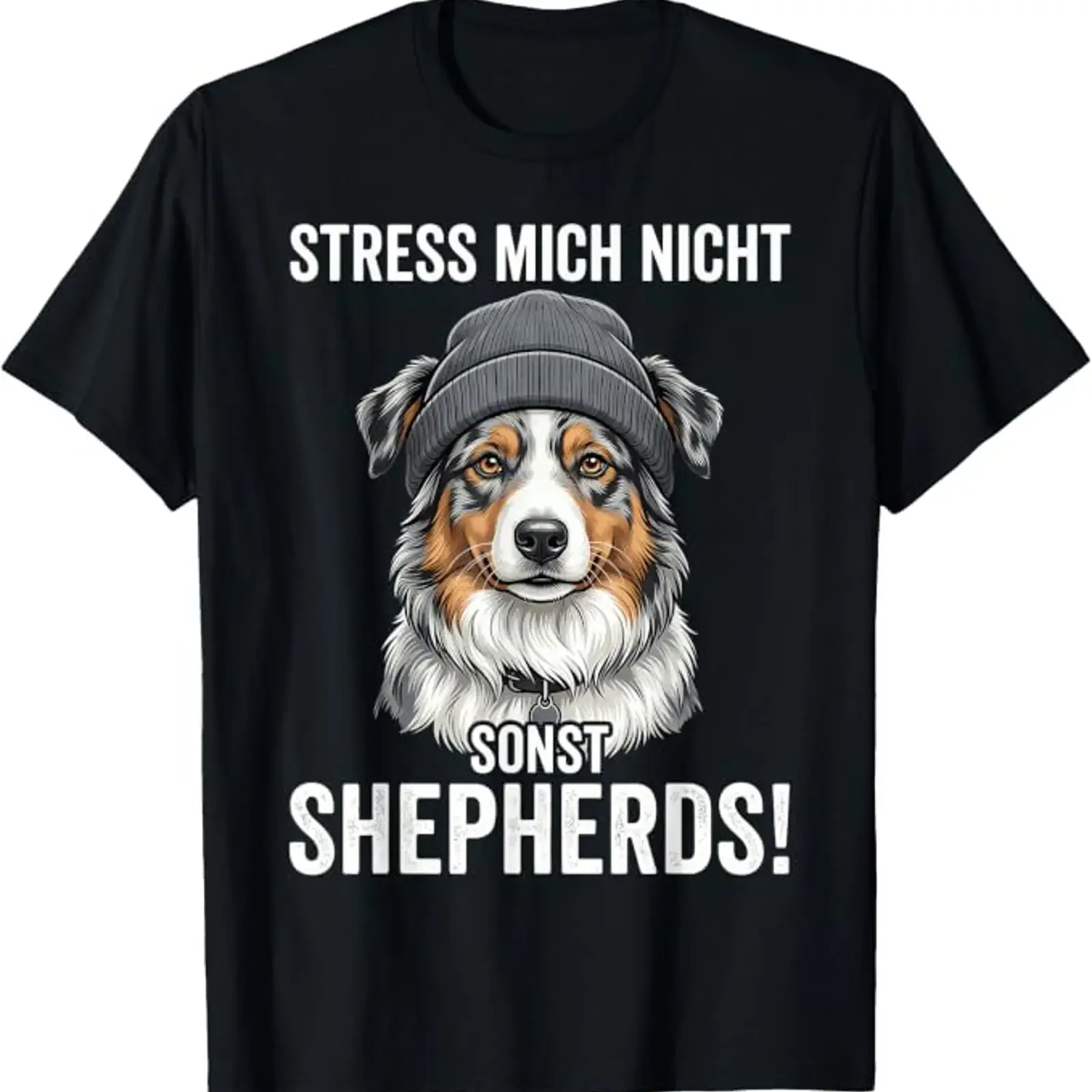 Stress Mich Nicht Sonst Shepherds Lustig T Shirt vintage Washed Soft fashion streetwear Stretched Unisex Top For Everyday Wear