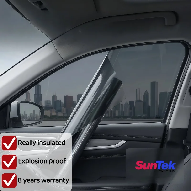 Suntek Window Film (U.S.)—Heat-Insulating and Shatter-Resistant—Suitable for Car Windows and Building Windows
