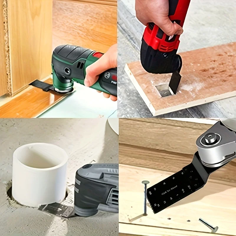8/18pcs Titanium Oscillating Multitool Blades,Metal Cutting For Nails Wood Plastic And Hard Material Oscillating Tool Blades Kit