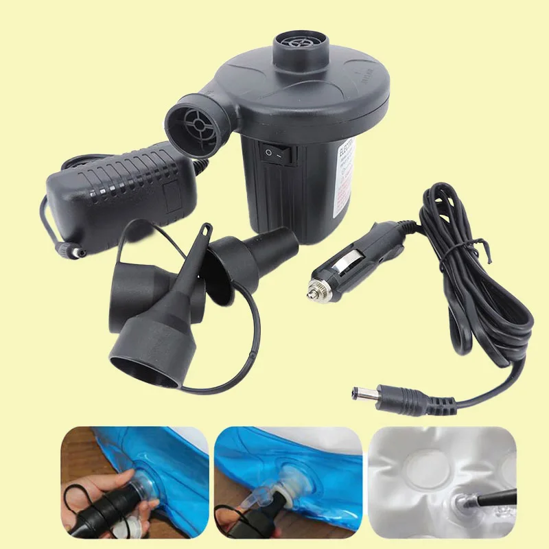 AC Boat Fishing Portable Electric Air Pump For CAR Buoy Swim Pool Ring Kayak Lifeboat Raft Inflatable Boat Mattress Toy protable