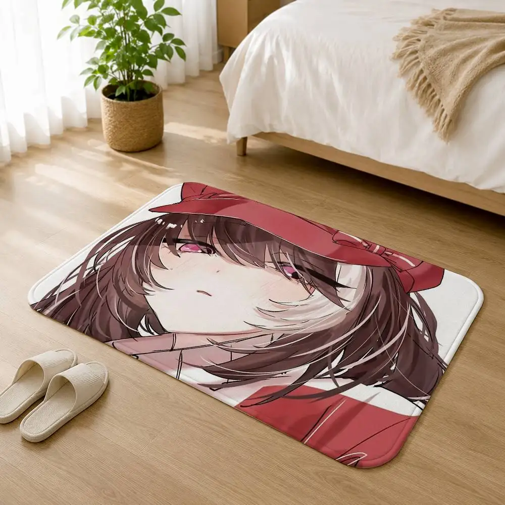 Umamusume-P-D M-Marche lorraine Soft Comfortable Short Plush Rug Carpet mat Anti‑Slip Floor Mat Machine Washable Home Decor