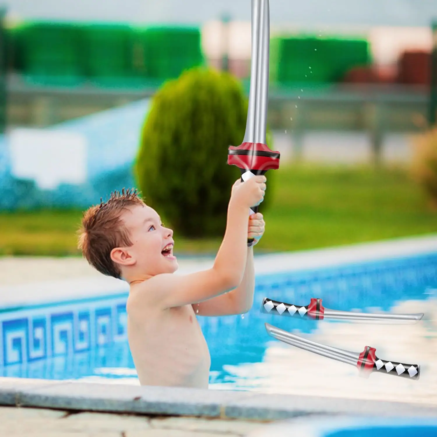 Inflatable Ninja Samurai Sword, Inflated Katana Sword Toy, Blow Up Ninja Swords for Party Favors Cosplay Samurai Theme Party