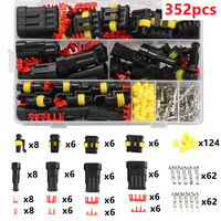 352pcs Waterproof Automotive Car Electrical Connector Deutsch DT Terminals Wire Connector Plug Kit 1/2/3/4 Pin