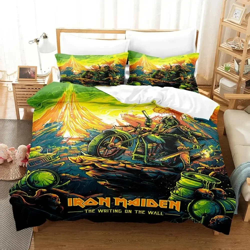 Ferro Heavy Metal Maidens Bedding Set copripiumino Set copripiumino copripiumino federa king Queen Size ragazzi Set biancheria da letto per adulti