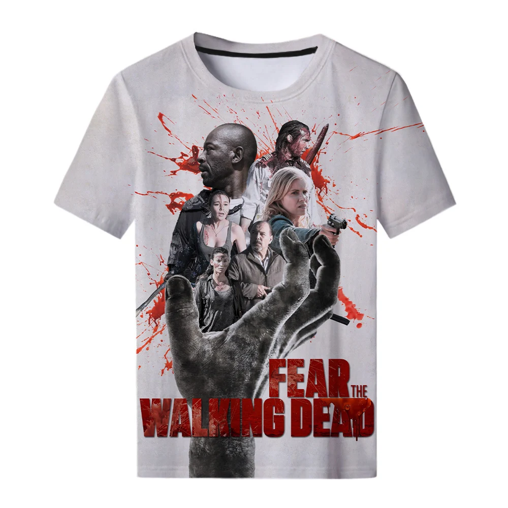 The Walking Dead 3D Printed T-Shirts Men Women Casual Fashion Streetwear Oversized Short Sleeve T Shirt Male Tees Tops Clothing view 6