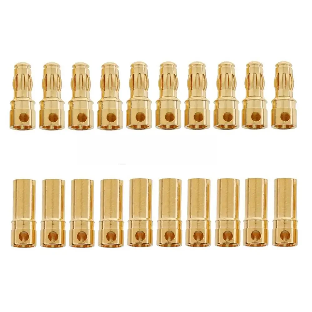 5/10 par 2.0mm/3.0mm/3.5mm/4.0mm/5mm/5.5mm/6mm/8mm rc bateria banhado a ouro bala banana plug macho fêmea bala banana conector