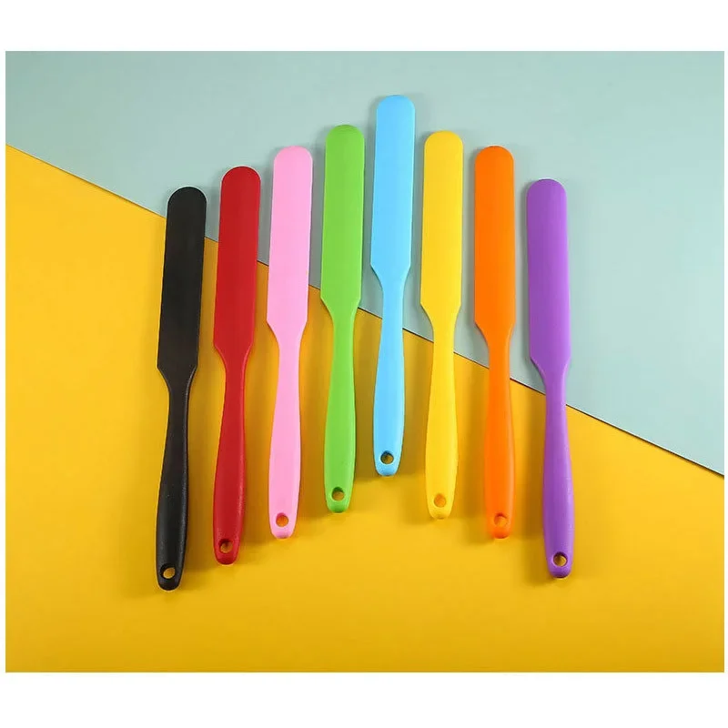 1PC Silicone Long Scraper Color Cream Long Knife Scraper Cake Making Small Accessories Silicon Spatula Baking Tools for Cakes