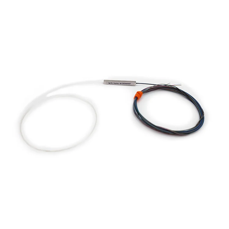 Factory Directly Supply 1x2 1x4 1x8 1x16 1x32 1x64 Single Mode Mini Steel Tube Type Optical Fiber Plc Splitter Without Connector