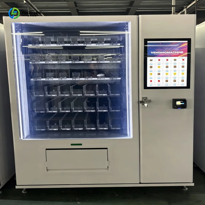 2026 New Vending Machine Refrigerated Touch Screen with Elevator for Cold Beverage Bar Customized