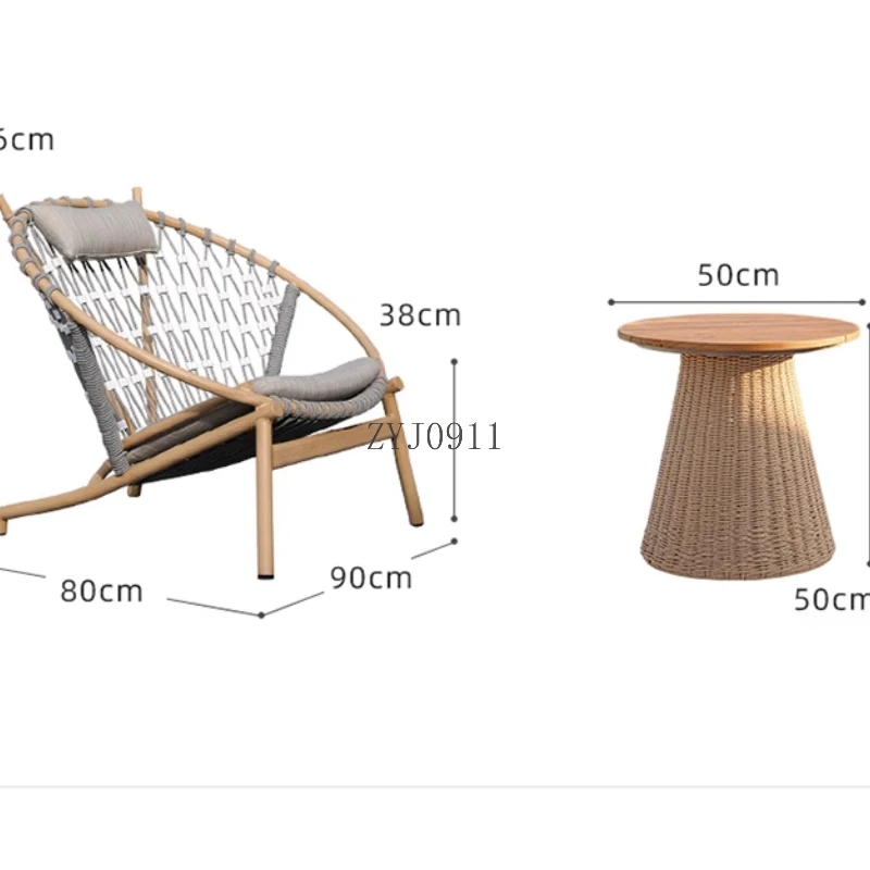 Outdoor-Sofa, Stuhl, Villa, Balkon, einzelne Freizeit, Garten, Terrasse, Rattanmöbel