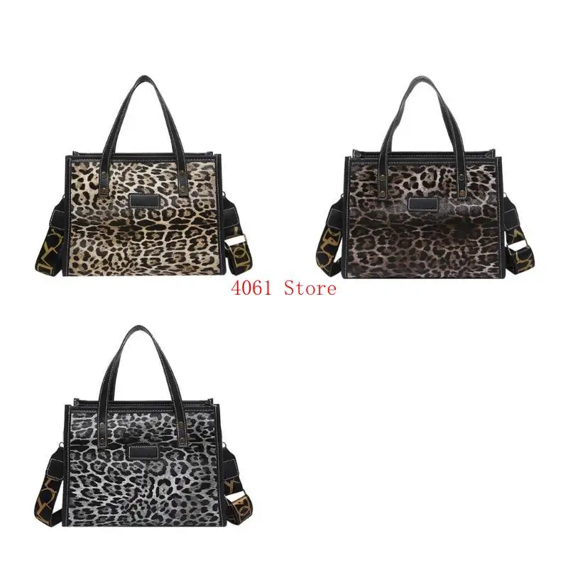 

Женская сумка через плечо из искусственной кожи с леопардовым принтом, сумки через плечо, повседневная сумка, кошелек с верхней