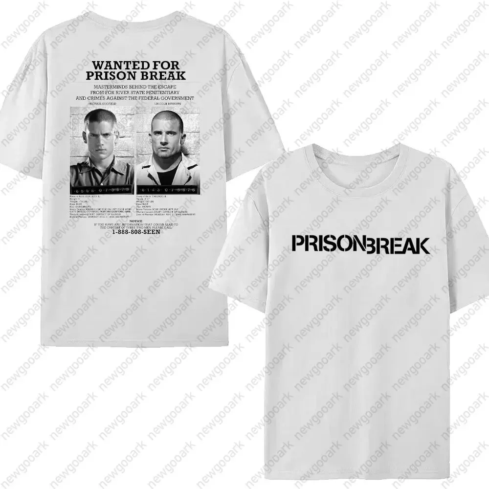 Prison Break T Shirts Tv Series Aesthetic Clothing Michael Scofield Summer Y2k Shirt Streetwear Printed Tshirt Graphic T Shirts