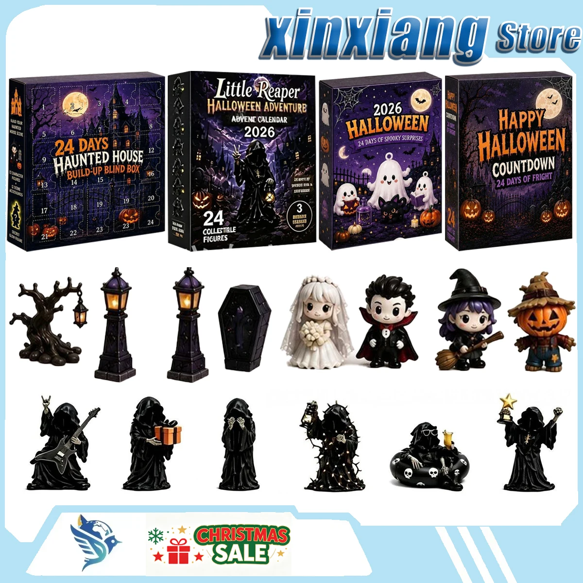 Halloween Surprise Countdown Set 2026 Advent Calendar Daily Surprise Mini Gift Halloween Theme Decoration Holiday Toy