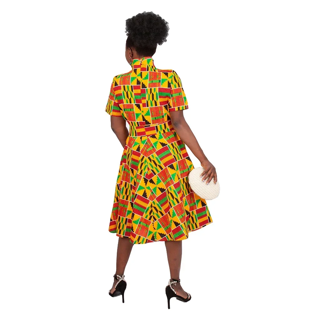 Abito africano all'ingrosso per le donne abiti africani con stampa a cera Dashiki Plus Size abbigliamento in stile africano per le donne abito da ufficio WY082