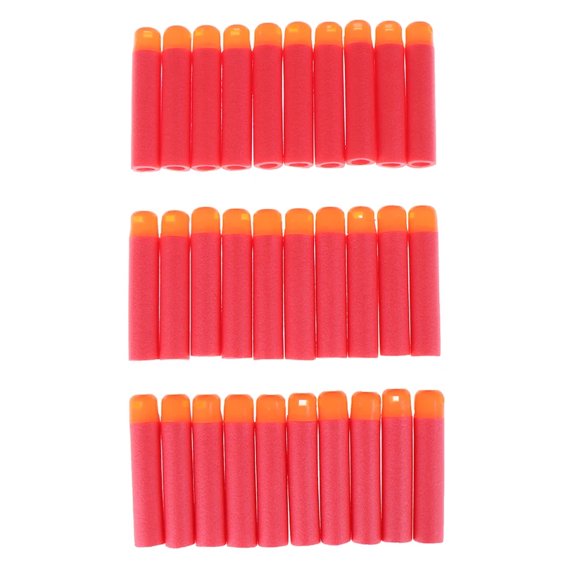 Red Sniper Rifle Darts Bullets Mega für Nerf 9,5 cm Mega 12–30 Stück Schaumstoff-Nachfüllpfeile Big Hole Head Bullets für N-Strike Mega