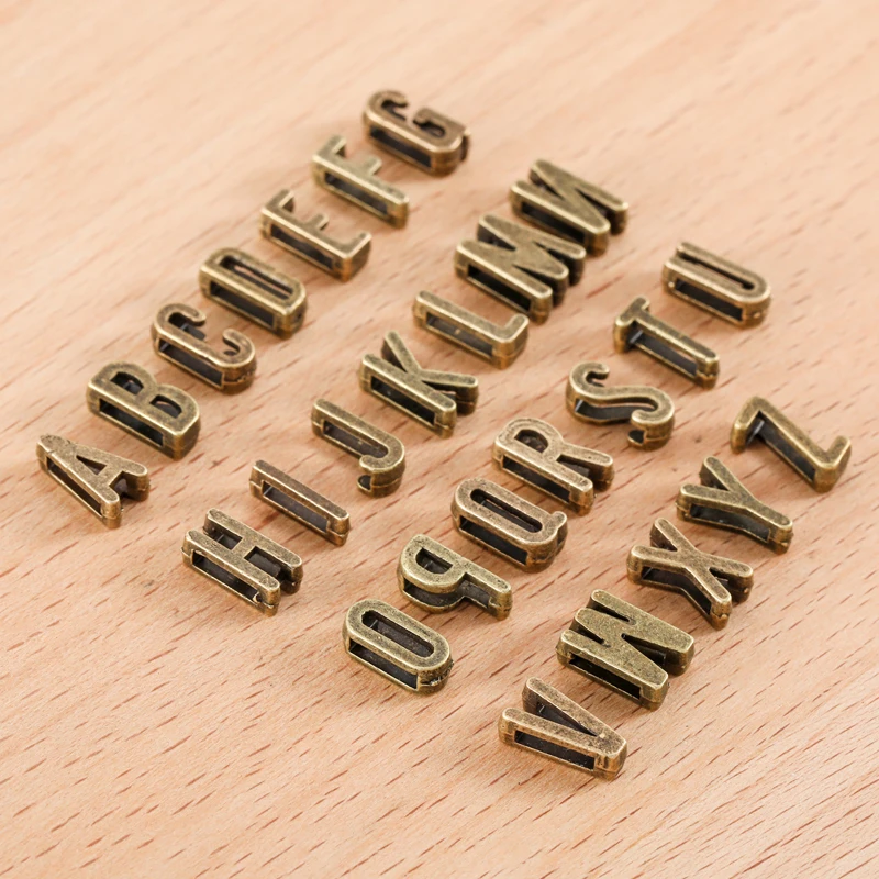 26pcs/set English Alphabet Letters Charms For Jewelry Making  A-Z Small Pendant DIY Bracelet Anklet Earring 10*4mm S123