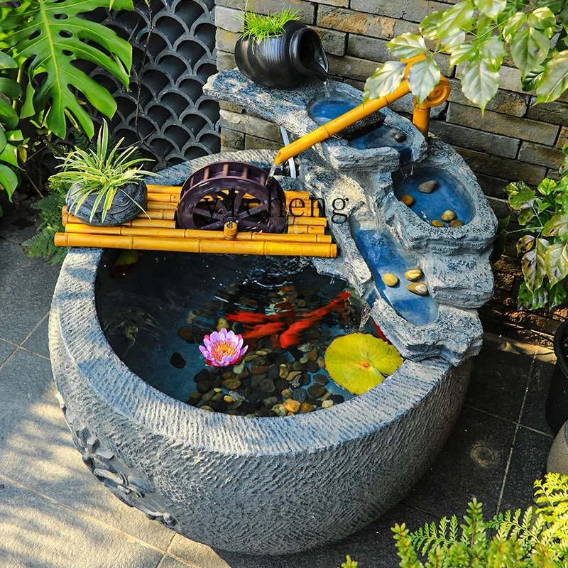 L7-14 courtyard flowing water landscape fish pond outdoor rockery fountain garden landscaping decoration ornament