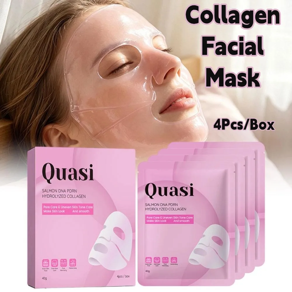 4PCS Quasi-Biological Collagen Hydrating Firming Mask Overnight Brightening Anti-Aging Pore Pore Minimizing Nourish Sleep Mask
