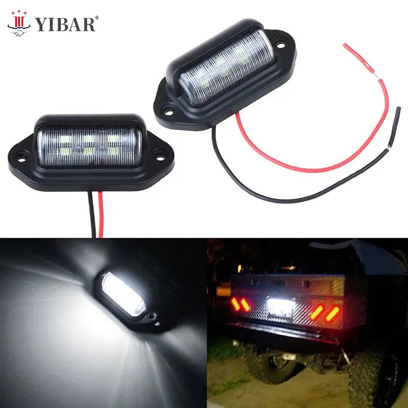 High Quality 1PCS Waterproof IP65 License Plate Light Car Truck Trailer Step Lamp License Plate Light Car Accessories