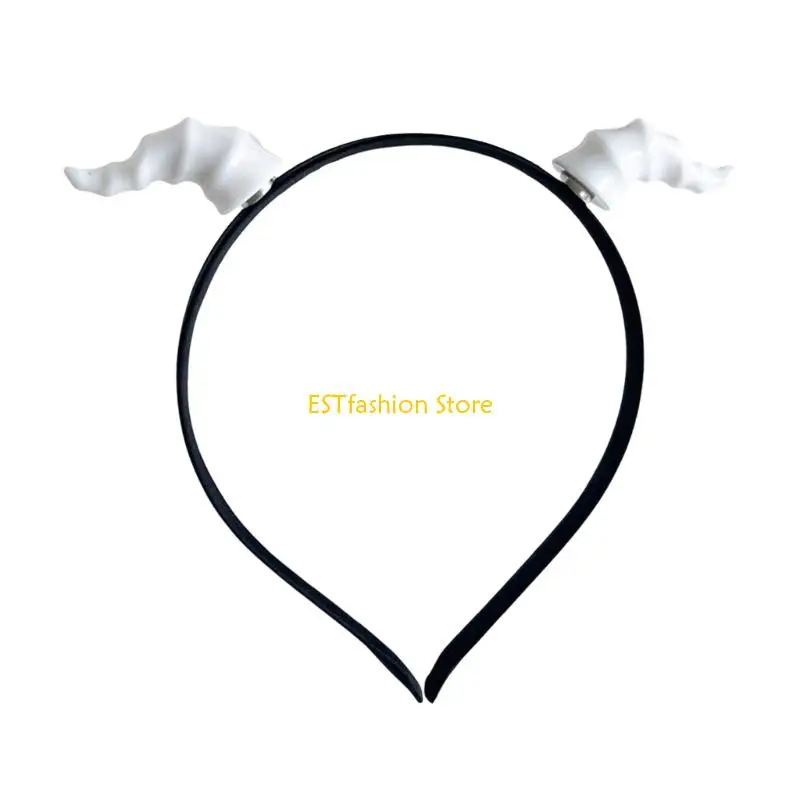 Y5GC Detachable Devil Horn Hairband For Festival Event and Halloween Costume Parties