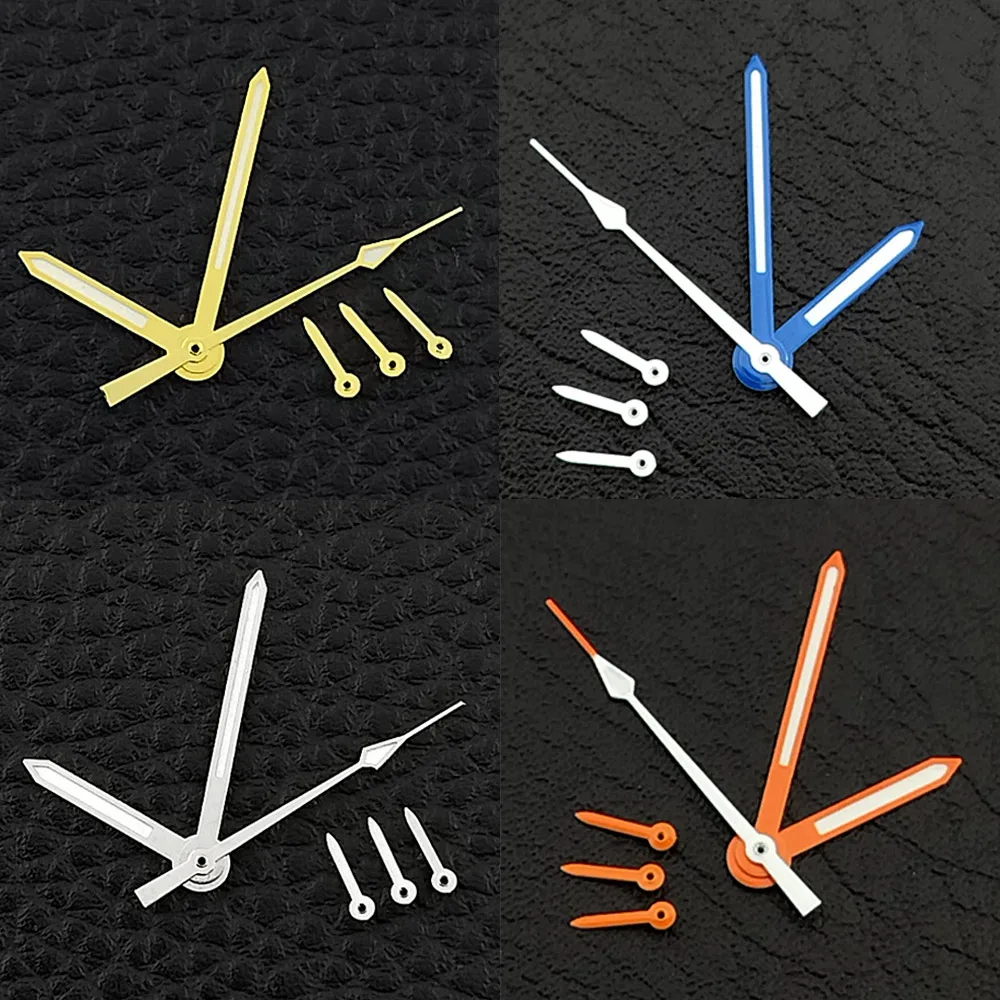 15mm Hands C3 Green Luminous Fit VK63 Silver Gold White Orange Blue Pointer Assembling  Watch Accessories Parts