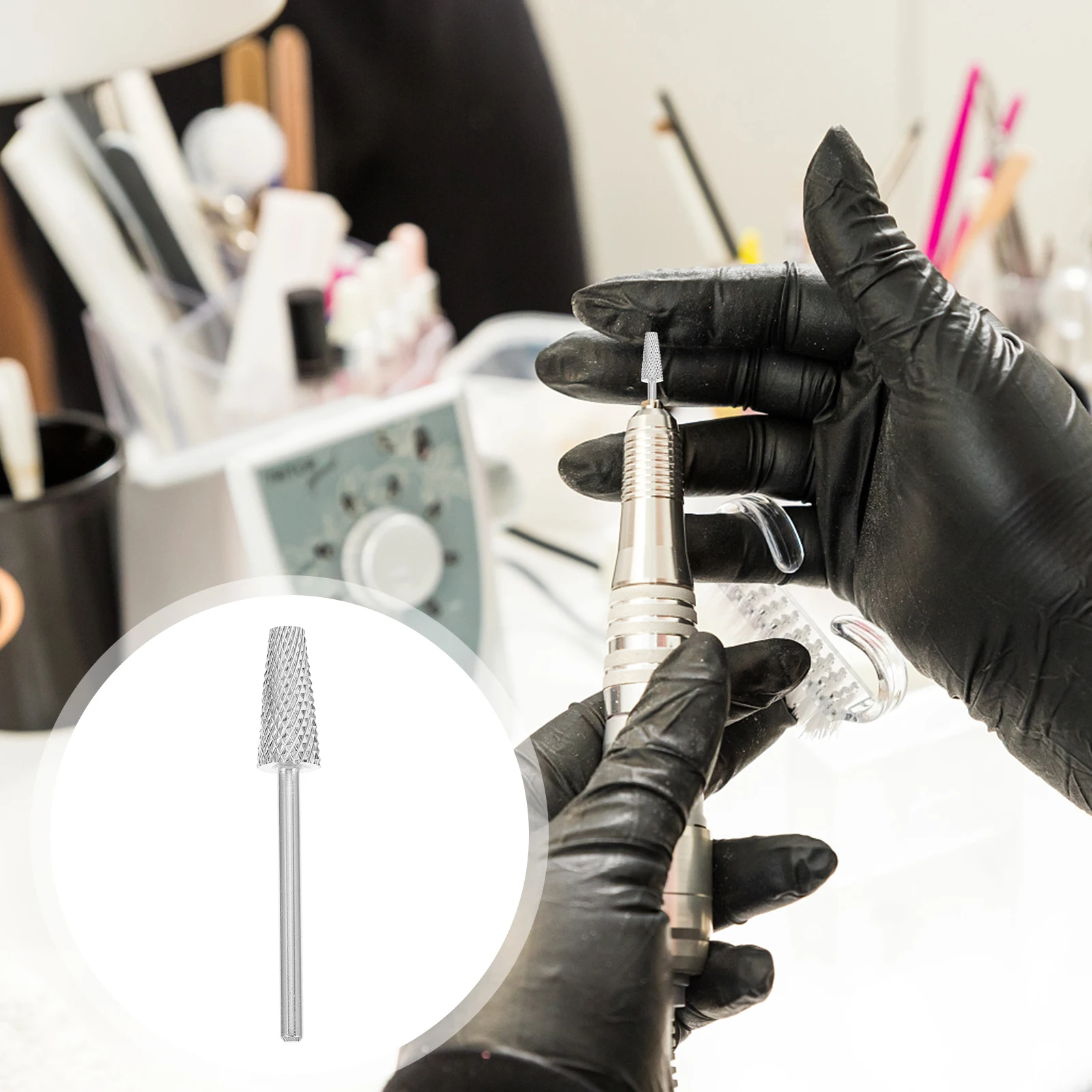 Cabeça de polimento de unhas de aço de tungstênio, brocas duráveis para manicure, ferramentas para arte em unhas, acessórios de equipamentos