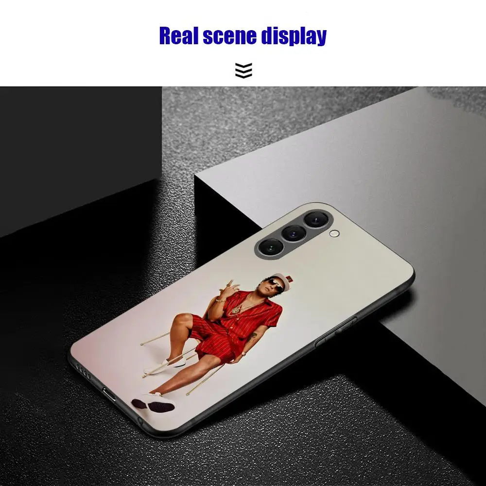 Singer B-Bruno Ma-rS Cool Hot Phone Case For Samsung Galaxy S25 S24 S23 S22 S21 S20 Plus Ultra Note20 Soft Black